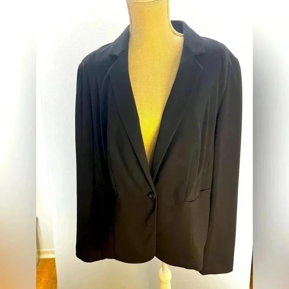 Lane Bryant Blazer, black, Buisness Casual, button front, pockets, work wear - Picture 2 of 8